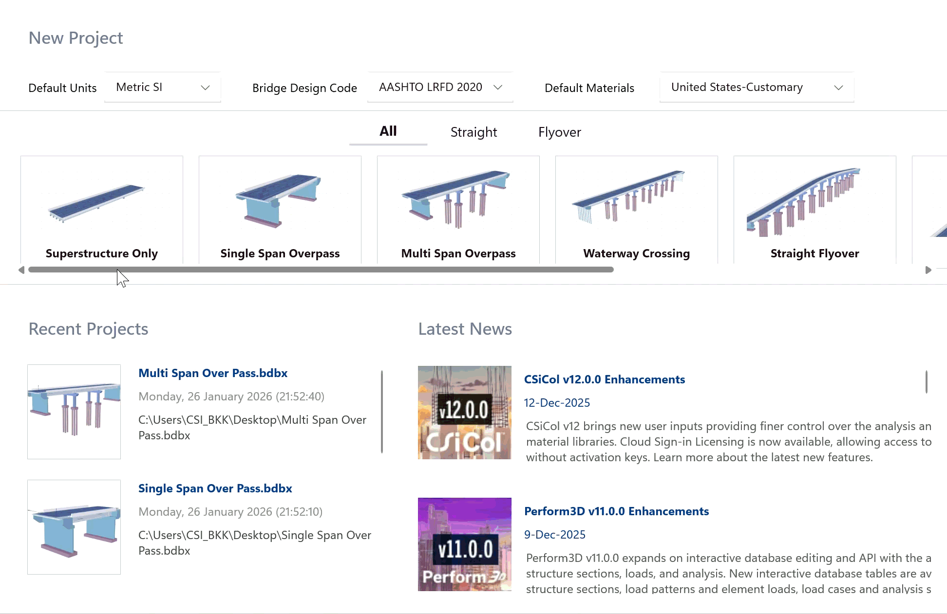 Bridge Template Types